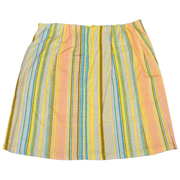 Large (10/12) - Girls Striped Skirt ART CLASS Zipper Back NEW - Picture 2 of 6